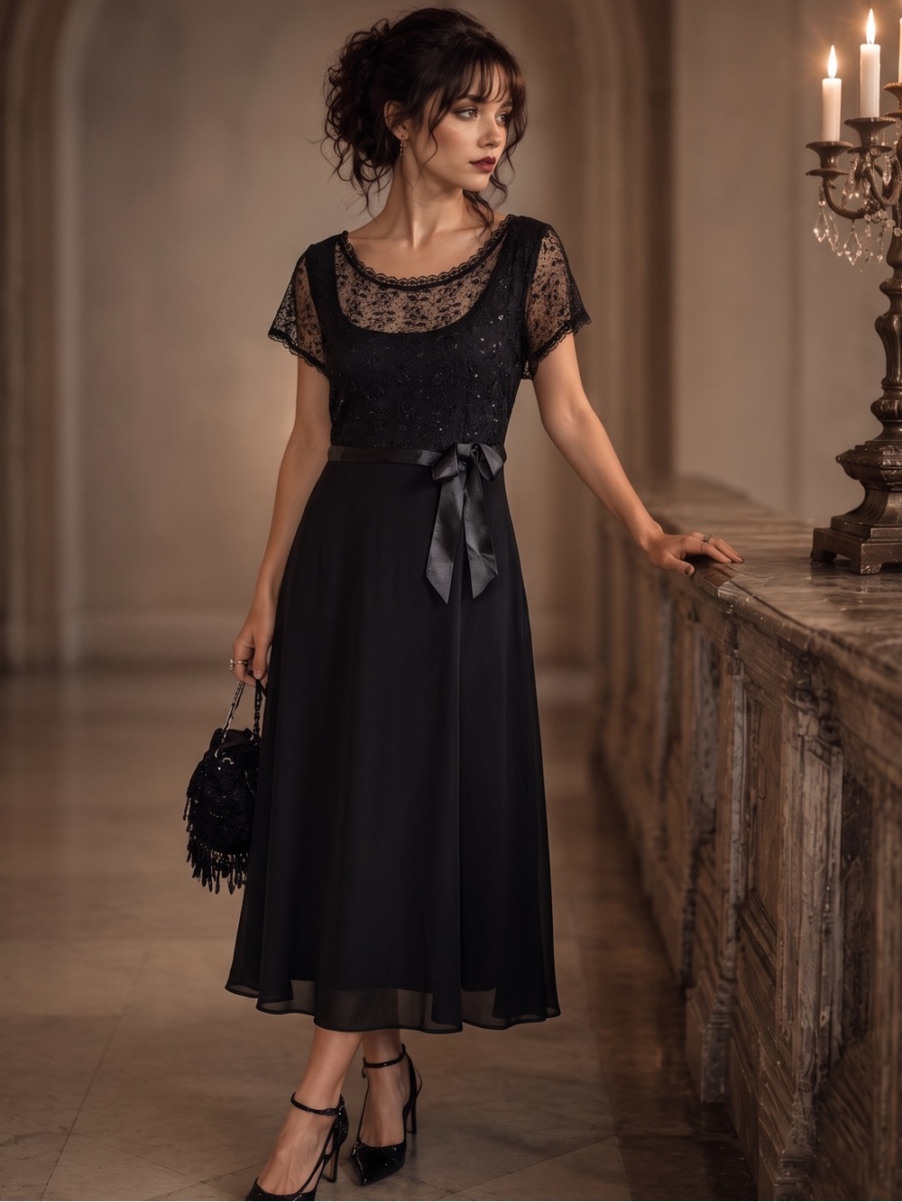 VINTAGE DRESSBARN Midi Dress